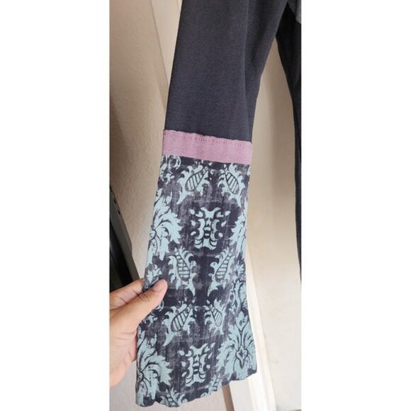 Vtg CIRQUE DU SOLEIL XL 16 Asymmetrical V Neck Graphic Print Patchwork Shirt - Picture 2 of 4